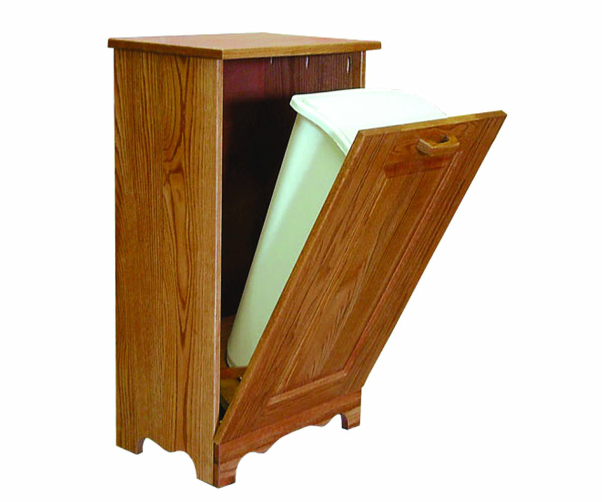 13 Gallon Tilt Out Trash Bin Oak Heirlooms