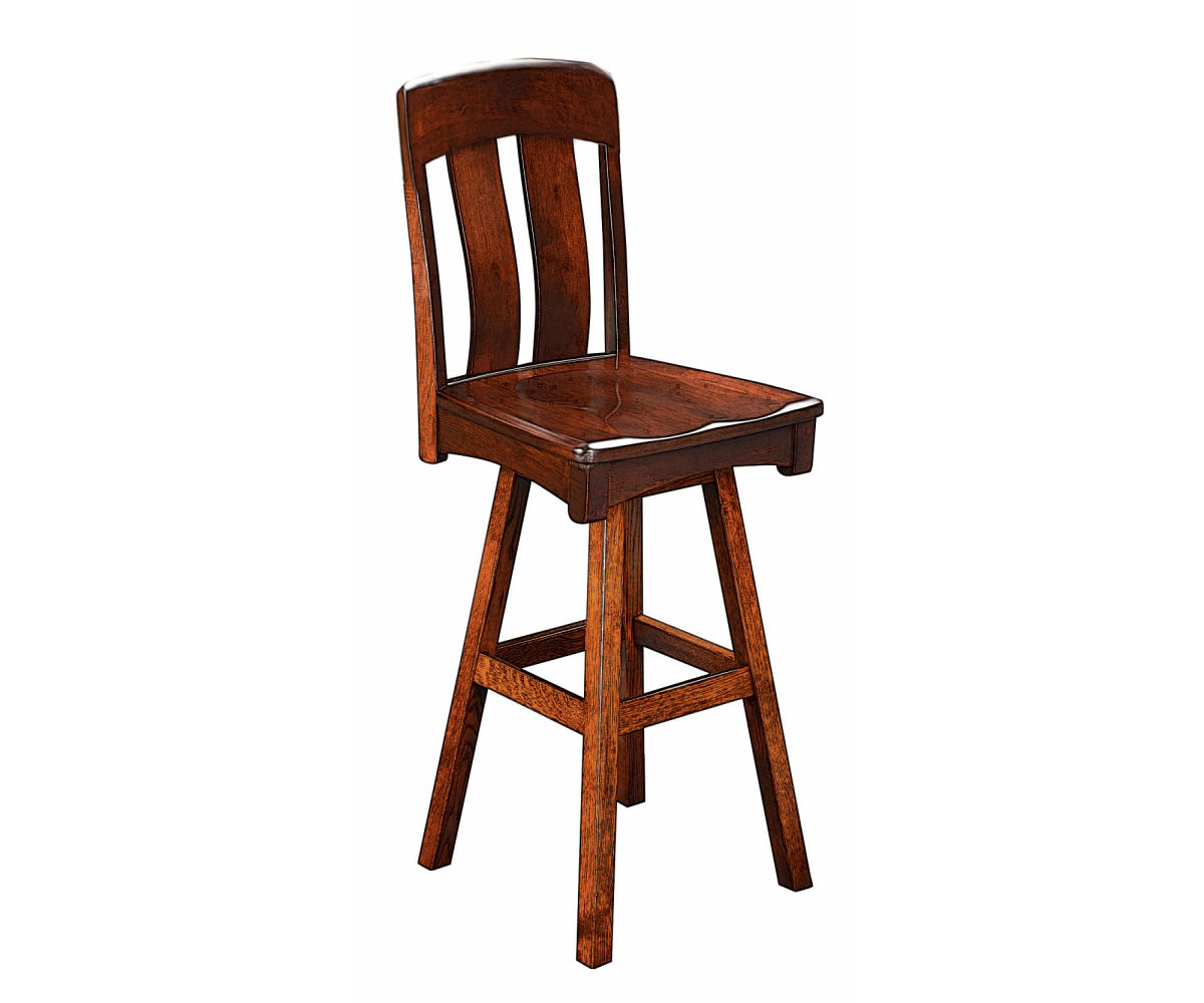Cheyenne 30" Swivel Bar Stool Oak Heirlooms