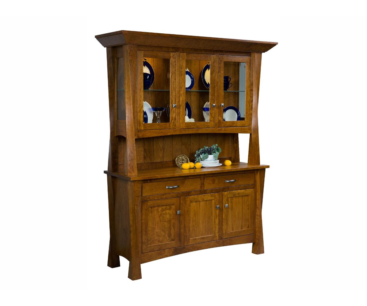 Lexington 3 Door Hutch Oak Heirlooms