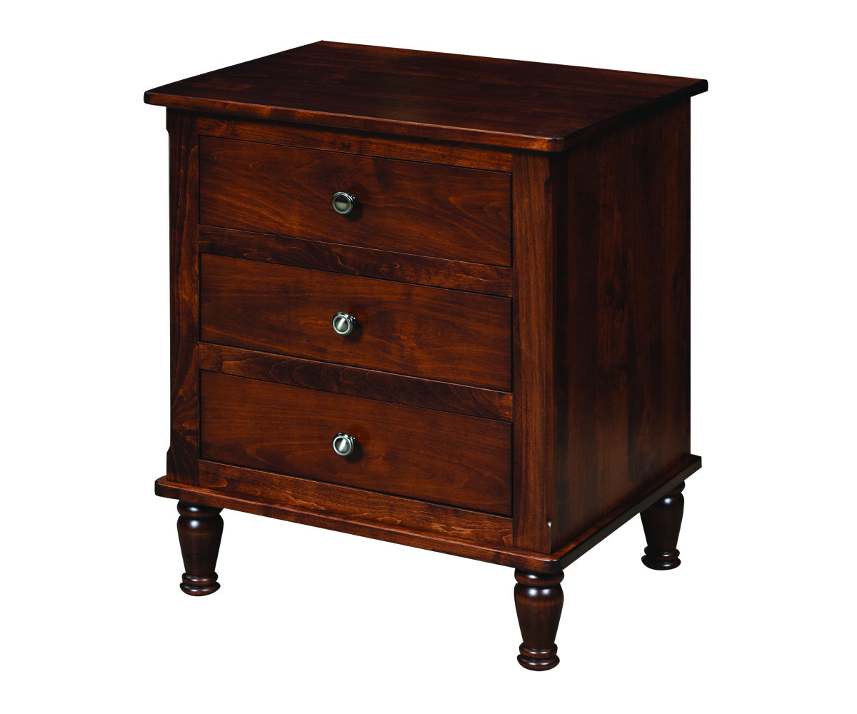 Roxanne 3 Drawer Nightstand Oak Heirlooms