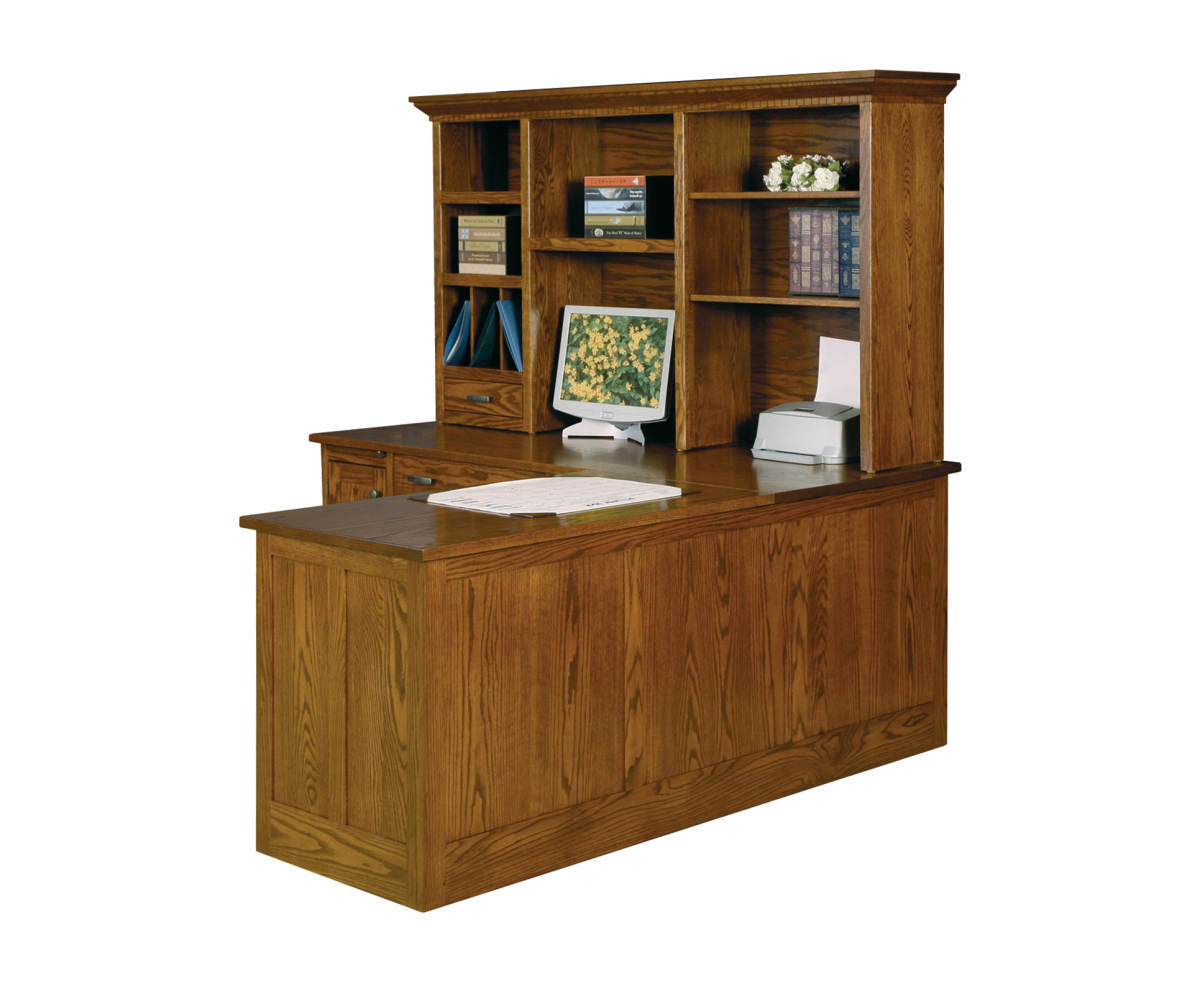 Mission Computer Desk W/ Return Oak Heirlooms