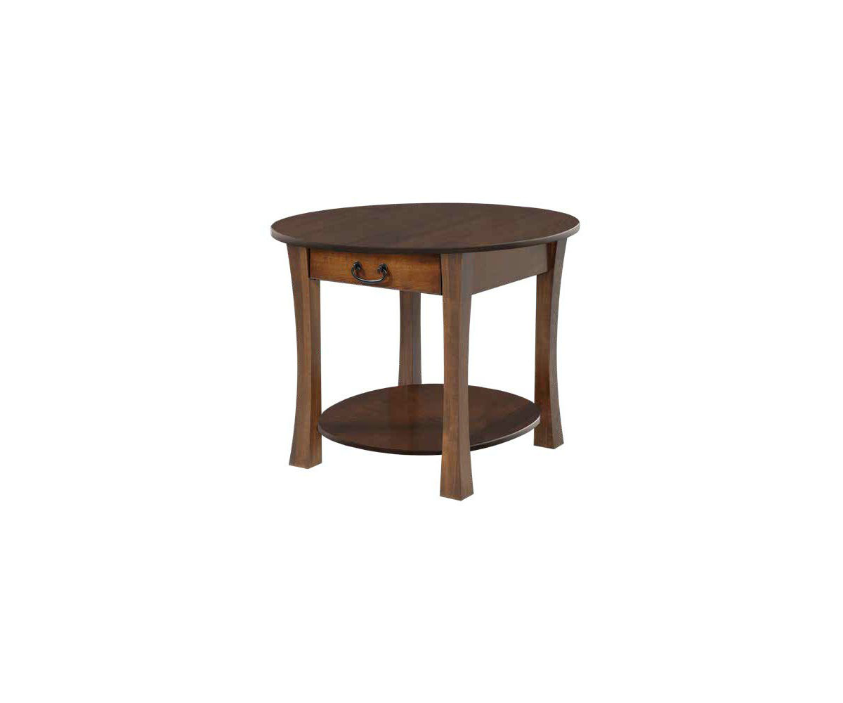 Woodbury Round End Table Oak Heirlooms