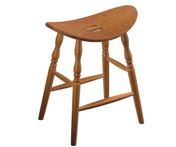24" Stationary Saddle Bar Stool