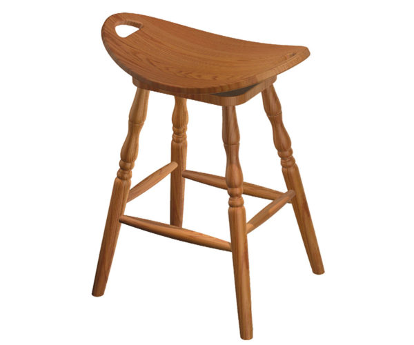 24" Swivel Saddle Bar Stool