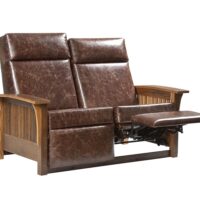 Barnwood Wallhugger Love Seat Recliner - Image 2