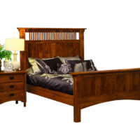 Arts & Crafts Spindle Panel Bed
