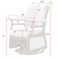 Paris Low Back Swivel Glider - Image 3