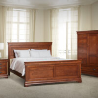 Calais Sleigh Bed With High Footboard and Underbed Storage - Image 2