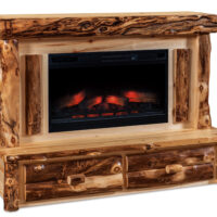 Fireplace with Mantle & Drawers