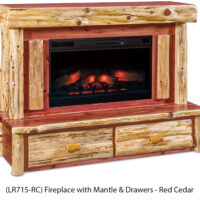 Fireplace with Mantle & Drawers - Image 2