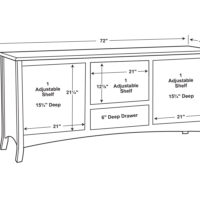 Carlisle Media Stand - 72"W - Image 2