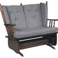 4-Post Low Back Love Seat Glider