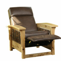 Rustic Hickory Spindle Wallhugger Recliner