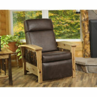 Rustic Hickory Spindle Wallhugger Recliner - Image 2