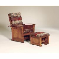 Bow Arm Glider W/ Ottoman