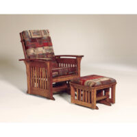 Bow Arm Glider W/ Ottoman - Image 2