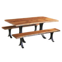 Walnut Dining Table & Bench
