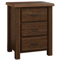 Reclaimed Post Mission 3 Drawer Nightstand