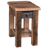 Reclaimed Post Mission Chair Side Table