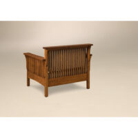 Highback Slat Chair W/ Footstool - Image 2
