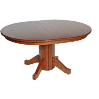 Split Mission Pedestal Table
