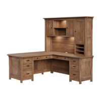 Boston Corner and Return Desk with Hutch - 72"W