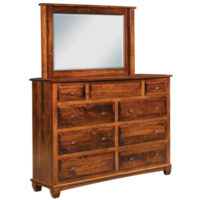 Bella Dresser With Square Mirror