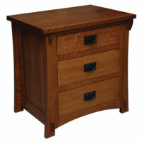 Dutch Country 3 Drawer Nightstand -  32”H