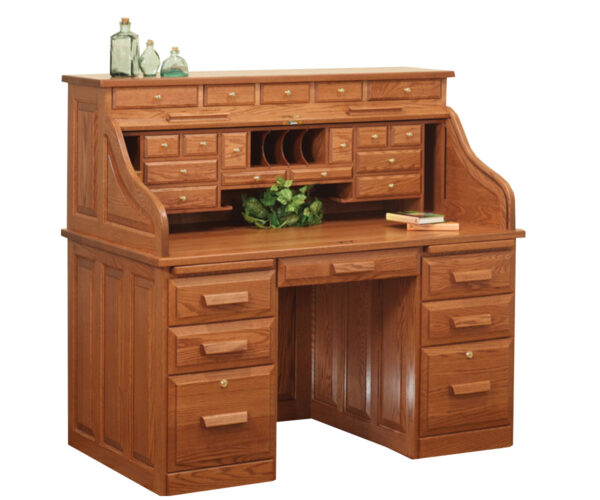 56" Traditional Roll Top Desk