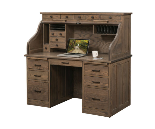 56" Traditional Computer Rolltop Desk