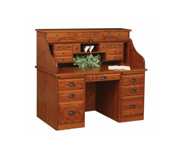 56" Traditional Desk with Flat Sides