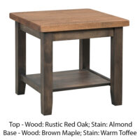 Plank Contemporary End Table - 26"W - Image 2