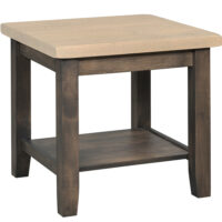 Plank Contemporary End Table - 26"W