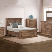 Hampton 2 Drawer Night Stand With Enclosed Base - Image 3