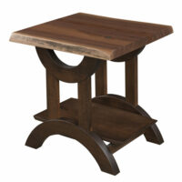 Gateway End Table With Live Edge Top