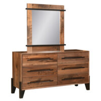 Glasgow 6 Drawer Dresser - Rustic Walnut