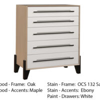 Glasgow 5 Drawer Chest - Rustic Walnut - Image 2