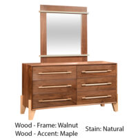 Glasgow 6 Drawer Dresser - Rustic Walnut - Image 3