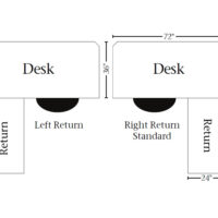 Boston Corner and Return Desk with Hutch - 72"W - Image 2