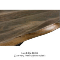 Live Edge Rough Sawn Bench With El Dorado Base - Image 2