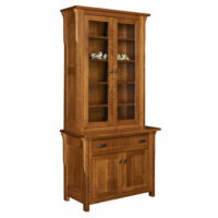 Boston 1 Drawer Credenza With Bookcase Topper