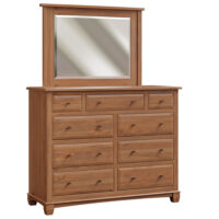Bella Dresser With Square Mirror