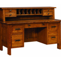Freemont Mission File Desk With Hutch - 66"W