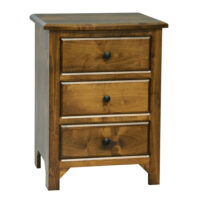 Old World Mission 3 Drawer Night Stand