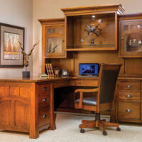 Bridgefort Mission Corner Desk with Hutch - 84"W - Image 4