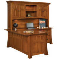 Bridgefort Mission Corner Desk with Hutch - 84"W - Image 2