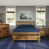 Old World Mission 3 Drawer Night Stand - Image 2
