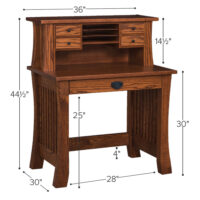 Liberty 36" Deluxe Writing Desk - Image 2