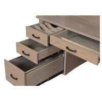 62" Jefferson Flat Top Desk With Hutch - Image 2