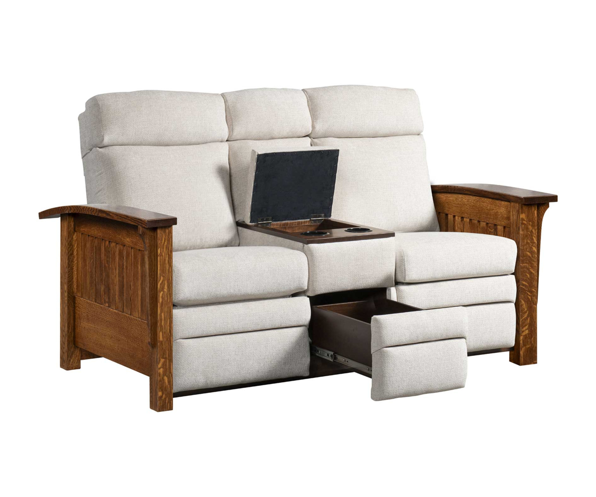 Mission Center Console Recliner Love Seat - Image 3